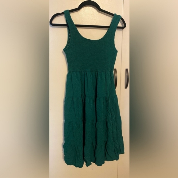 ANRABESS Smocked Tiered Swing A Line Boho Beach Midi Tank Dress with Pocket,S - Picture 2 of 4